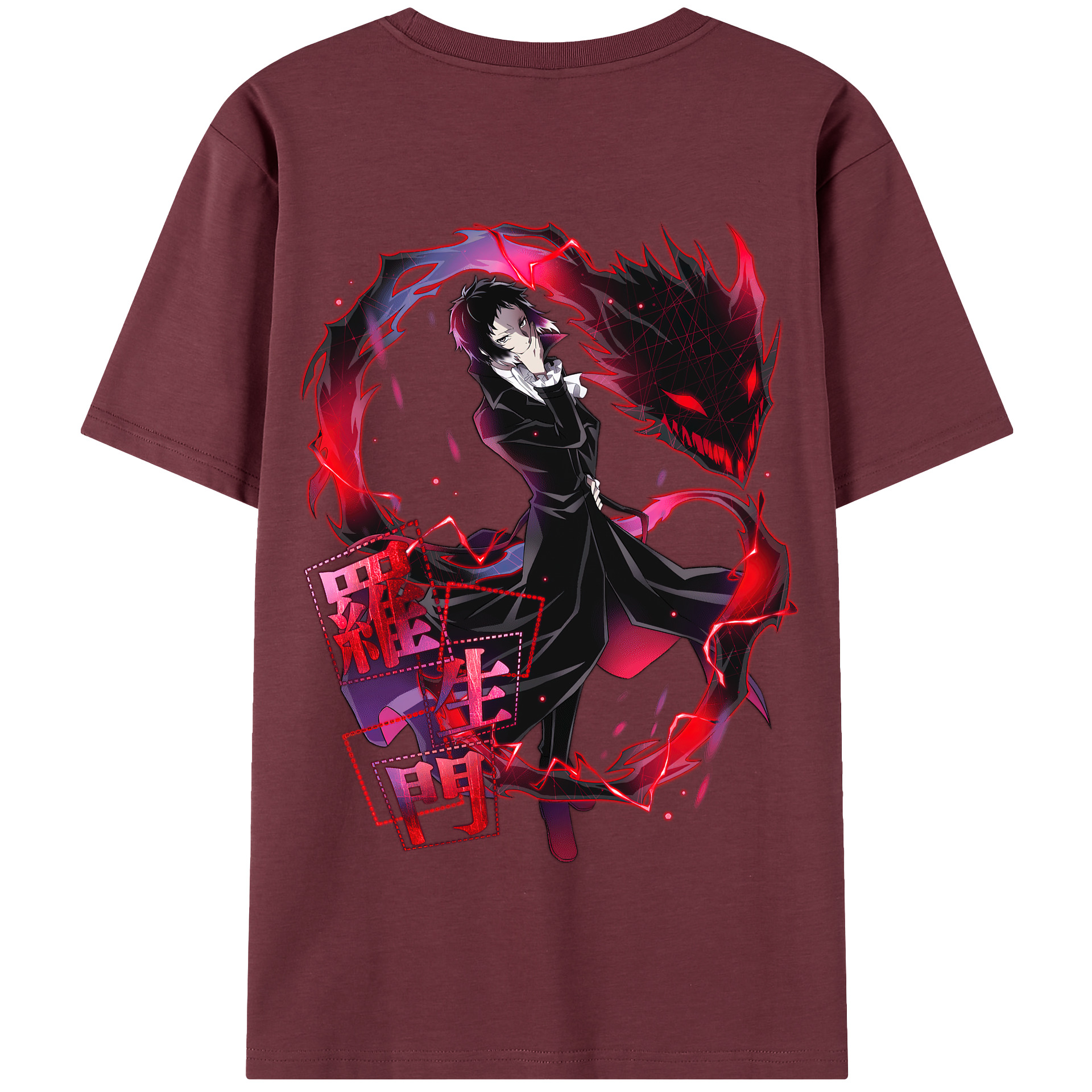 （画像用） 文豪ストレイドッグス Bungo Stray Dogs 綿100％半袖Tシャツ（背面プリント）